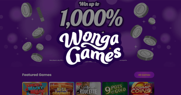 Wonga Games Bonus