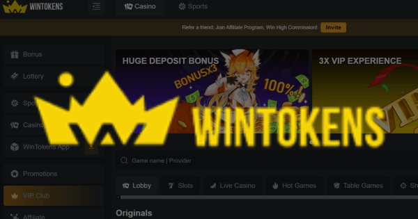 WinTokens Casino Logo